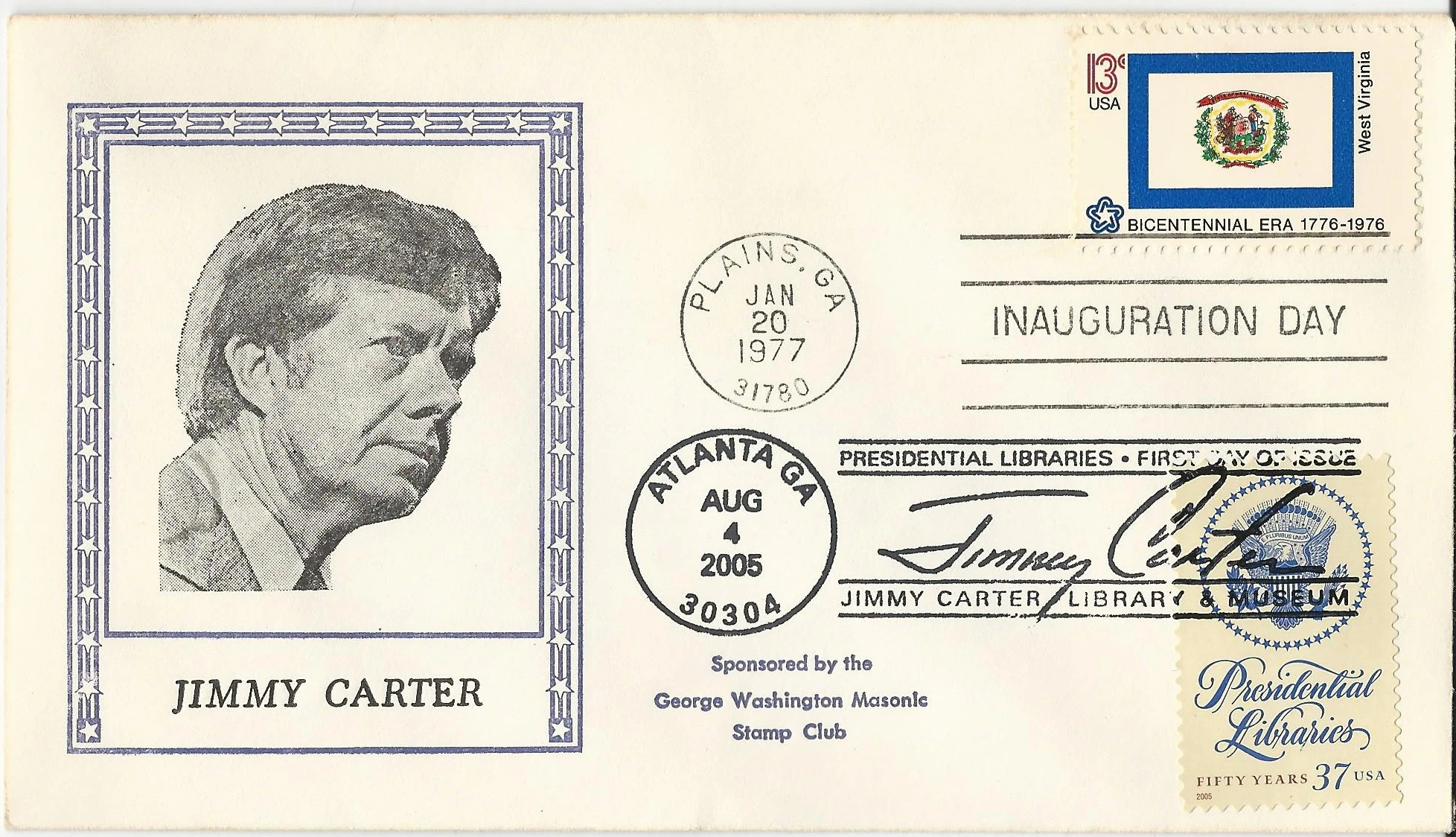 Inauguration Jimmy Carter Postmark #1: Washington, DC —&hellip;